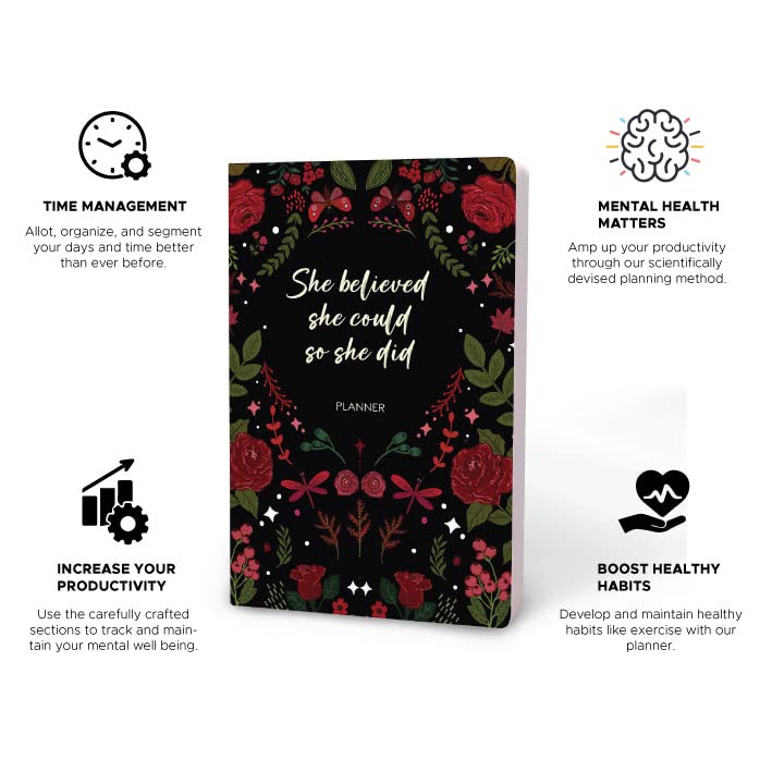 Factor Notes Undated Planner She Believed She Could - 12 Month Organizer Factor Notes